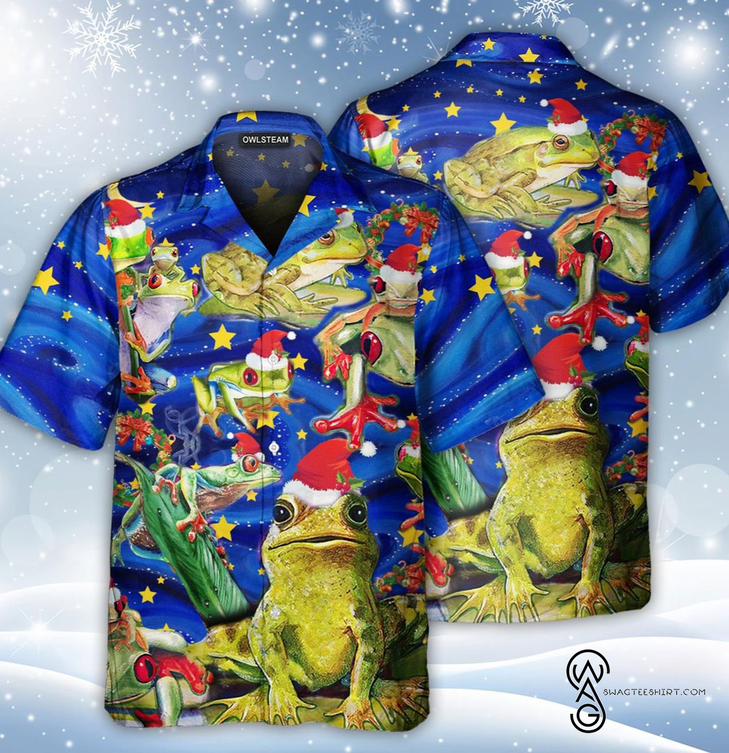 [Top Trending] Frog Lover Christmas Hawaiian Aloha Shirts